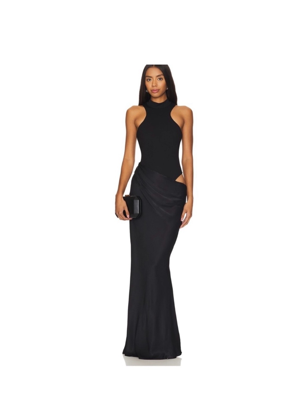 Camila Coelho Black Backless Halter Gown - Picture 3 of 6